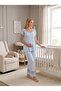 LADY Maternity & Nursing Pajama Set for Women - 2 Piece Turkish Cotton Viscose Sleepwear with Lace Details & Front Opening for Breastfeeding | Made in Turkey - 3