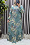 Women's Hijab Clothing Plus Size Palm Ruffle Dress - 4