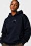 Women's Oversize Sweatshirt Hoodie Active & Refined 3D Printed Navy Blue – Hooded, 3 Thread Count, with Pockets - 4