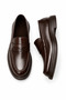 Men's Brown Genuine Leather Loafer Shoes - Thunder - 4