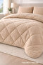 Wellsoft Double Colorful Quilt Double Sided 195x215 Beige - 2