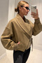 Zr Model Belted Design Women's Lined Trench Coat Trench Jacket - 3