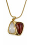 Brown and White Beaded Steel Necklace - 2