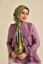 Tivil Pure Silk 11501 - 02 Oil Green Floral Pattern - 2