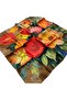 Tivil Silk Scarf Ist Brown Flower Pattern 2557 - 02