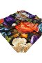 Tivil Silk Scarf Ist Orange Flower Pattern 2555 - 03