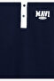 Logo Printed Navy Blue Polo Sweatshirt 6S10185-84371 - 5