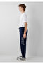 Printed Navy Blue Sweatpants 0010641-70497 - 4