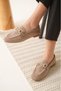 Women's Suede Ballerina Elegant Buckle Detailed Top Quality Lightweight Comfortable Orthopedic - 3
