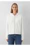 Hooded Ecru Basic Sweatshirt 1S10570-83043 - 3