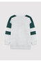 M6S10186 Logo Printed Children's Sweatshirt Gray - 3