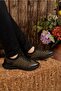 Black Nubuck Leather Casual Daily Shoes Model That Offers Durability and Elegance Together. Smart Laced - 6