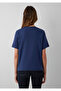 Navy Blue Basic Interlock T-Shirt Loose Fit / Comfortable Loose Cut 1613820-70487 - 5