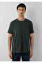 Stretch Green Basic T-Shirt Regular Fit / Normal Cut 0610252-71602 - 3