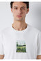 Printed Ecru T-Shirt Regular Fit / Normal Cut 0613517-70057 - 6