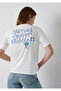 Cat Printed Ecru T-Shirt Regular Fit / Normal Cut 1614149-80194