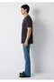 Black Brown Basic T-Shirt Regular Fit / Normal Cut 0613525-70219 - 4