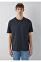 Anthracite Basic T-Shirt Loose Fit / Comfortable Cut 066249-91268 - 3