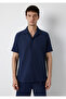 Short Sleeve Navy Blue Shirt Regular Fit / Normal Cut 0211944-80872 - 3