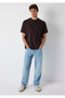 Label Detailed Brown Basic T-Shirt Loose Fit / Comfortable Cut 0611824-70240 - 2