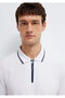 Half-Zip White Polo T-Shirt Regular Fit / Normal Cut 0613367-620 - 7
