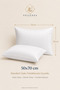 2 Pieces 50X70 White Striped Cotton Satin Covered Pillowcases Soft Smooth Hotel Type - 5