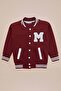 Embroidered Stand Collar College Unisex Kids Jacket - 4
