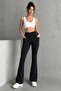 Women's Black Spanish Leggings High Waist with Pockets Diving Fabric Casual Sports Leggings
