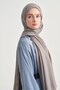 Gray Double Sided Silk Slub Shawl - Ashy Design - 3