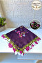 Handcrafted Strawberry Embroidered Scarf Cheesecloth Gift Dowry