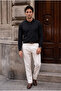 Portofino Premium Buttoned Polo Collar Slim Men's Knitwear Sweater - Black - 4