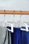 Wooden 8176 Bar Trouser Hangers White Color 6 Pieces - 2