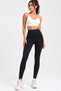 Women's Black High Waist Scuba Fabric Leggings Flexible Narrow Leg Casual Sports Leggings - 4