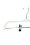 Wooden 8178-m Latched Skirt Hanger White Color 4 Pieces - 4