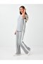 Gray Melange Straight Cut Knitted Trousers - 3