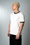 Essential Black Contrast Slim Fit White Men's T-Shirt - 6