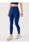 Palmi Melange Patterned High Waist Leggings Navy Blue - 2