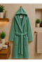 Bathrobe with Curly Hood, 100% Cotton Organic Fabric