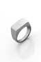 Silver Rectangular Men's Ring