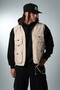 Beige Multi-Pocket Utility Cargo Men's Vest - 7