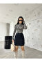 Black High Waist Cargo Pocket Skirt - 7