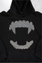 Rhinestones Vampire Tooth Oversize Hoodie - 8