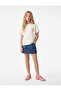 Short-Sleeved Crew Neck Cotton T-Shirt with Front and Back Print