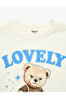 Cotton Crew Neck Short Sleeve Teddy Bear Printed T-Shirt - 6