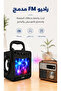Portable Bluetooth Speaker with Led Lights and Microphone Input - Deep Bass Sound with 5W Power - 6