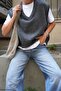 Women's V-Neck Plain Sweater - 7