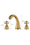 Bathroom Sink Faucet Built-In Gold Dore Set of 3 New Imported with 7 Year Warranty - 6