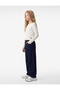 Heart Embroidered Slim Fit Cotton Camisole Crew Neck Long Sleeve T-Shirt - 2