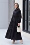 Dress with Partial Button Detail - Black - 4