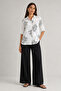 Chain White Sleeve Folded Linen Shirt - 3